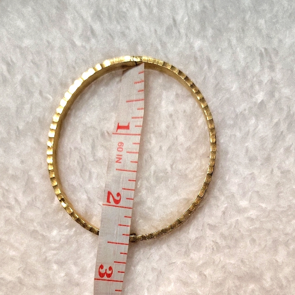 10 karat gold Filled sterling silver bangle bracelet